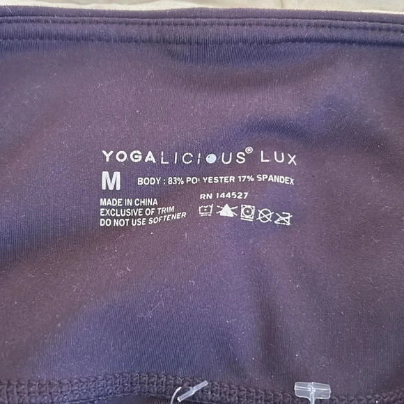 Yogalicious US LUX purple capris leggings size medium athletic yoga - Picture 5 of 7